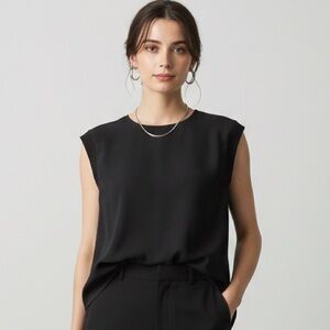 Vince Classic Black Crew Neck Tee